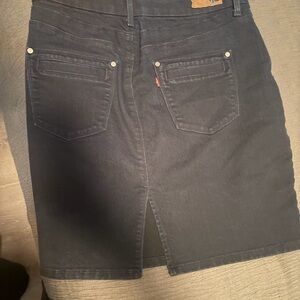 Levi's Dark Denim Pencil Skirt with Back Vent